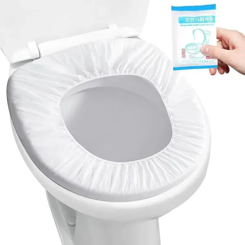 10 Pcs Disposable Toilet Seat Cover – Waterproof Non-Woven Travel Toilet Seat Mat for Public Toilet, Hotels, Hospitals, Airplane & Camping